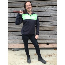 Veste étanche noire et verte